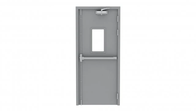 single fire exit door 3D Model .c4d .max .obj .3ds .fbx .stl .blend