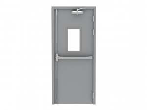 single fire exit door 3D Model