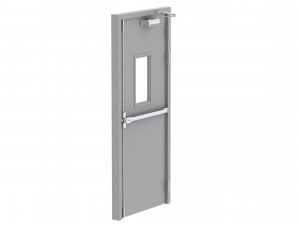 single fire exit door 3D 模型