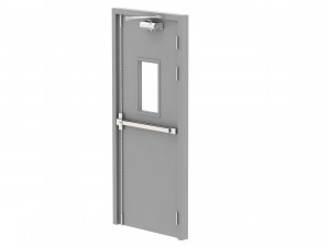 single fire exit door 3D 模型