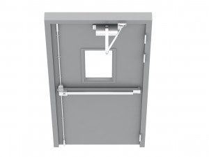 single fire exit door 3D 模型