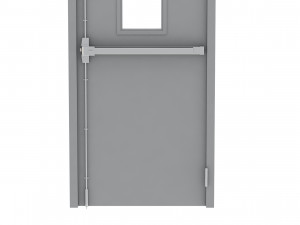 single fire exit door 3D 模型