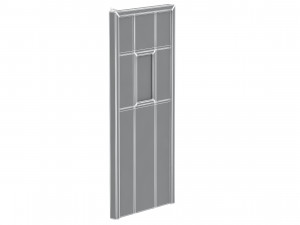single fire exit door 3D 模型