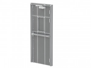 single fire exit door 3D 模型