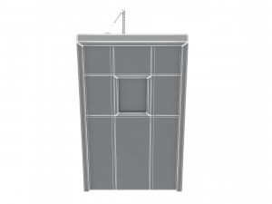 single fire exit door 3D 模型
