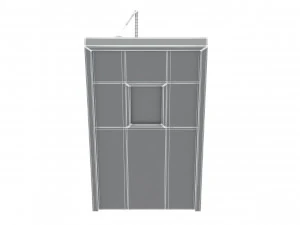 single fire exit door 3D Model