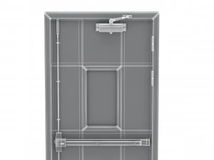 single fire exit door 3D Model