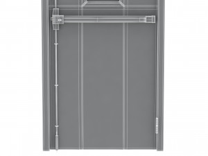 single fire exit door 3D 模型