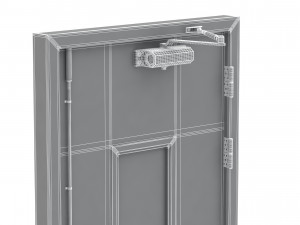 single fire exit door 3D 模型