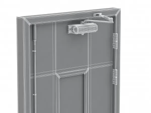 single fire exit door 3D Model