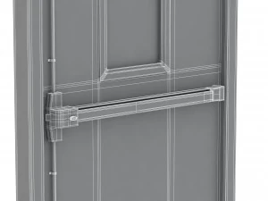 single fire exit door 3D Model