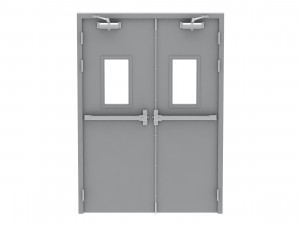 double fire exit door Modelo 3D