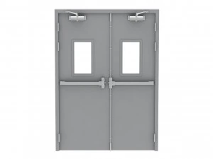 doppia porta di uscita antincendio Modello 3D