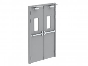 double fire exit door Model 3D