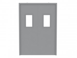 double fire exit door Model 3D