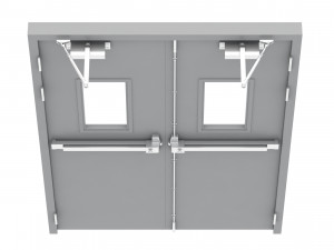 double fire exit door Model 3D
