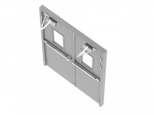 double fire exit door Model 3D