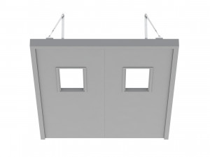 double fire exit door Model 3D