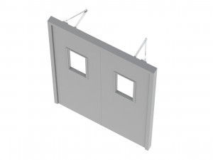 double fire exit door Model 3D