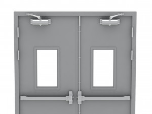 double fire exit door Model 3D
