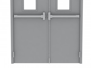 double fire exit door Model 3D