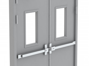 double fire exit door Model 3D