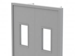 double fire exit door Model 3D