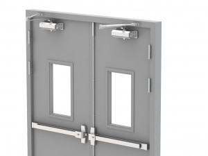 double fire exit door Model 3D