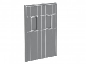 double fire exit door Model 3D