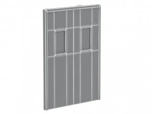 double fire exit door 3D Model