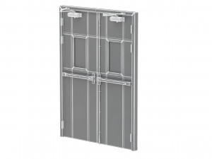 double fire exit door Model 3D