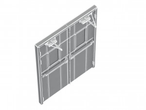 double fire exit door Model 3D