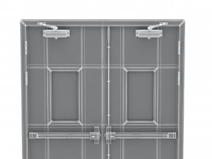 double fire exit door Model 3D
