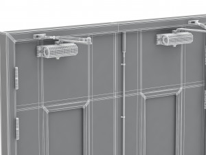 double fire exit door Model 3D