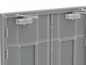 double fire exit door 3D Model