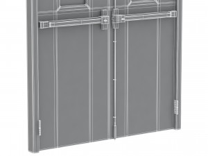 double fire exit door Model 3D
