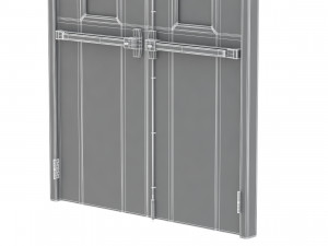 double fire exit door Model 3D