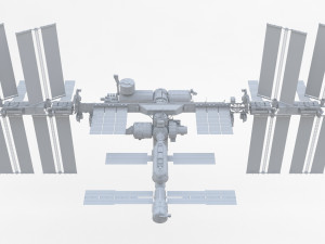 iss international space station no texture 3D Model