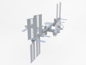 iss international space station no texture 3D Model