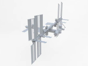 iss international space station no texture 3D Model