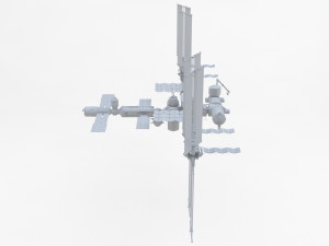 iss international space station no texture 3D Model
