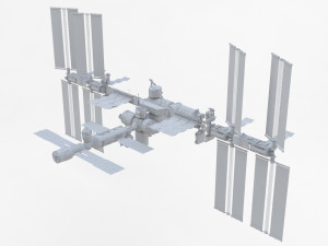 iss international space station no texture 3D Model