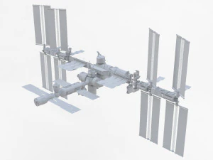 iss international space station no texture 3D Model