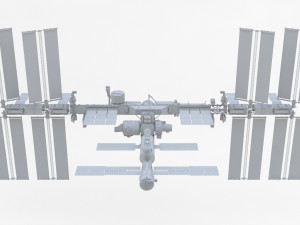 iss international space station no texture 3D Model