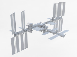 iss international space station no texture 3D Model