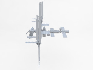 iss international space station no texture 3D Model