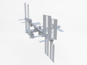 iss international space station no texture 3D Model