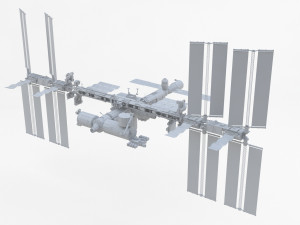 iss international space station no texture 3D Model