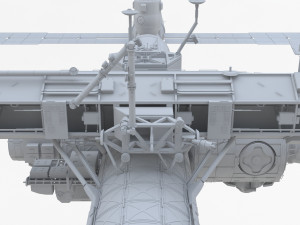 iss international space station no texture 3D Model