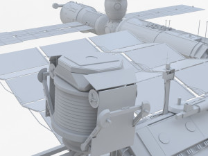 iss international space station no texture 3D Model